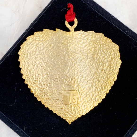 Gold Plated Pewter Aspen Leaf Ornament NEW - Picture 3 of 6